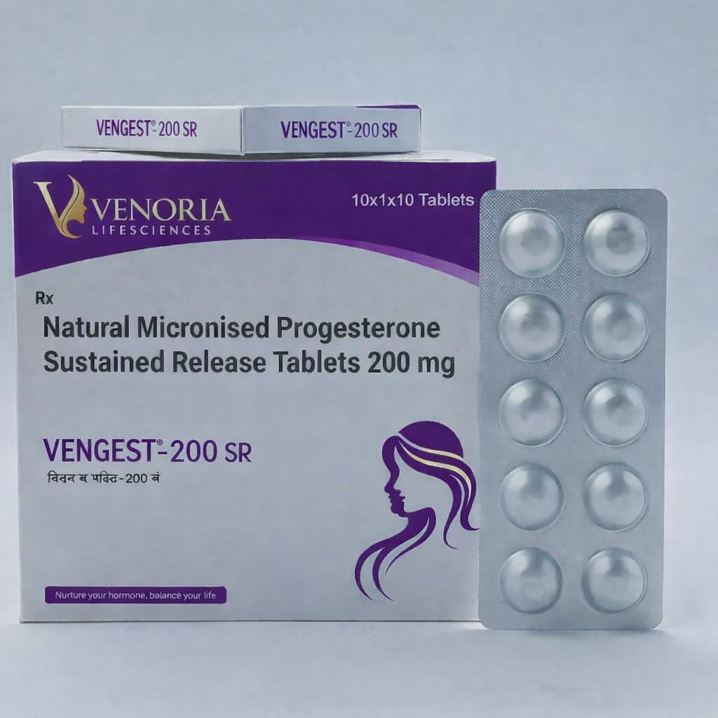 Vengest-200 SR progesterone tablets pack